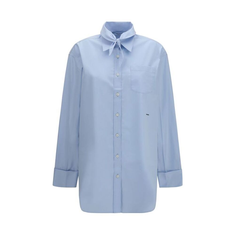 Prada Blue Cotton Women's Shirt